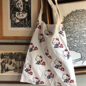 Large Hello Kitty cotton tote bag